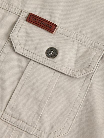 👔 50% DE RÉDUCTION ! ✨🏔️Chemise de Travail en Coton 100% pour Homme – Coutures Doubles, Évacuation d'Humidité 🍂