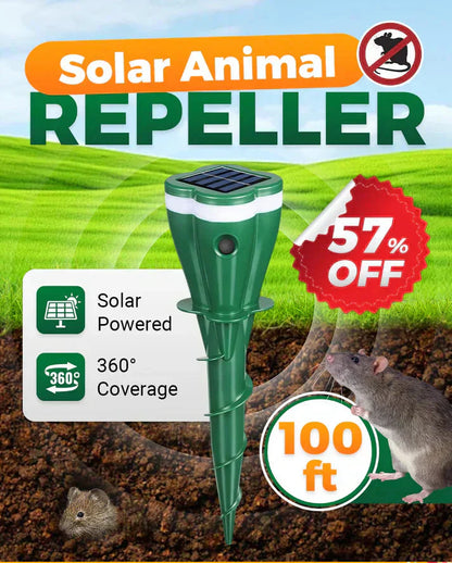 Économisez 50% sur le Répulsif Solaire Étanche à Fixation par Vis contre les Taupes — Zéro Pile, Zéro Produit Chimique, Écologique 🌿 Offre Limitée 🔁