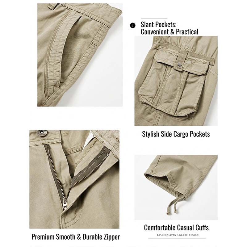 ⏰ 50 % de réduction ! 👖 Pantalon cargo tactique classique pour homme – Multi-poches, durable, poignets réglables 🔧