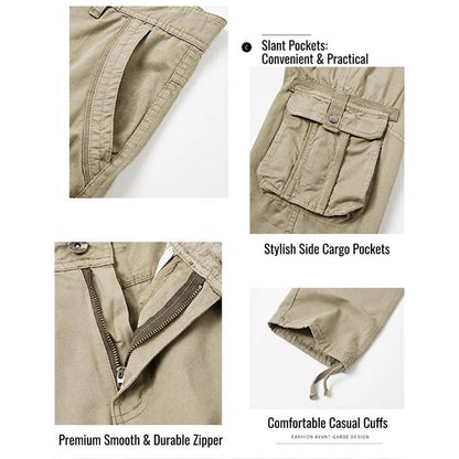 ⏰ 50 % de réduction ! 👖 Pantalon cargo tactique classique pour homme – Multi-poches, durable, poignets réglables 🔧