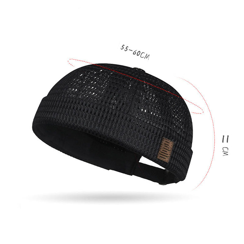 📢⏰🧢 PROMO -55% ! Casquette Légère en Maille Respirante sans Visière – ☀️Style Docker, Réglable 55-60 cm (5 Couleurs)