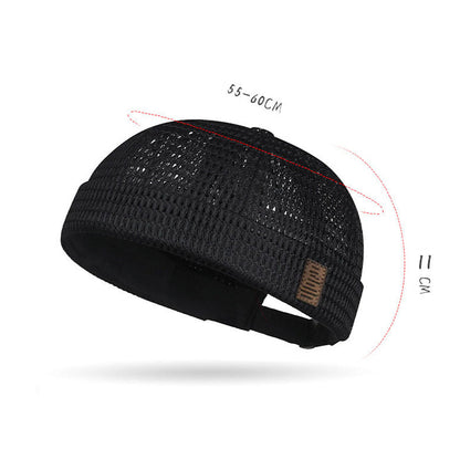 📢⏰🧢 PROMO -55% ! Casquette Légère en Maille Respirante sans Visière – ☀️Style Docker, Réglable 55-60 cm (5 Couleurs)