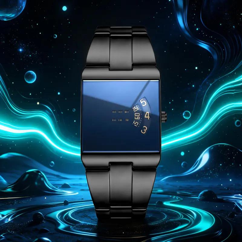 ⌚✨💼 PROMO -50% ! Montre à Quartz pour Homme, Cadran Carré – Style Vintage, Mouvement Précis & Bracelet en Cuir (8 Modèles)
