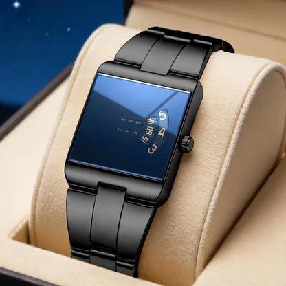⌚✨💼 PROMO -50% ! Montre à Quartz pour Homme, Cadran Carré – Style Vintage, Mouvement Précis & Bracelet en Cuir (8 Modèles)