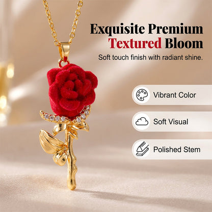 ⏳Offre Spéciale Limité dans le Temps⏰Pendentif Rose Rouge Élégant – Design Délicat, Hypoallergénique & Parfait pour l'Élégance Quotidienne ou en Cadeau✨