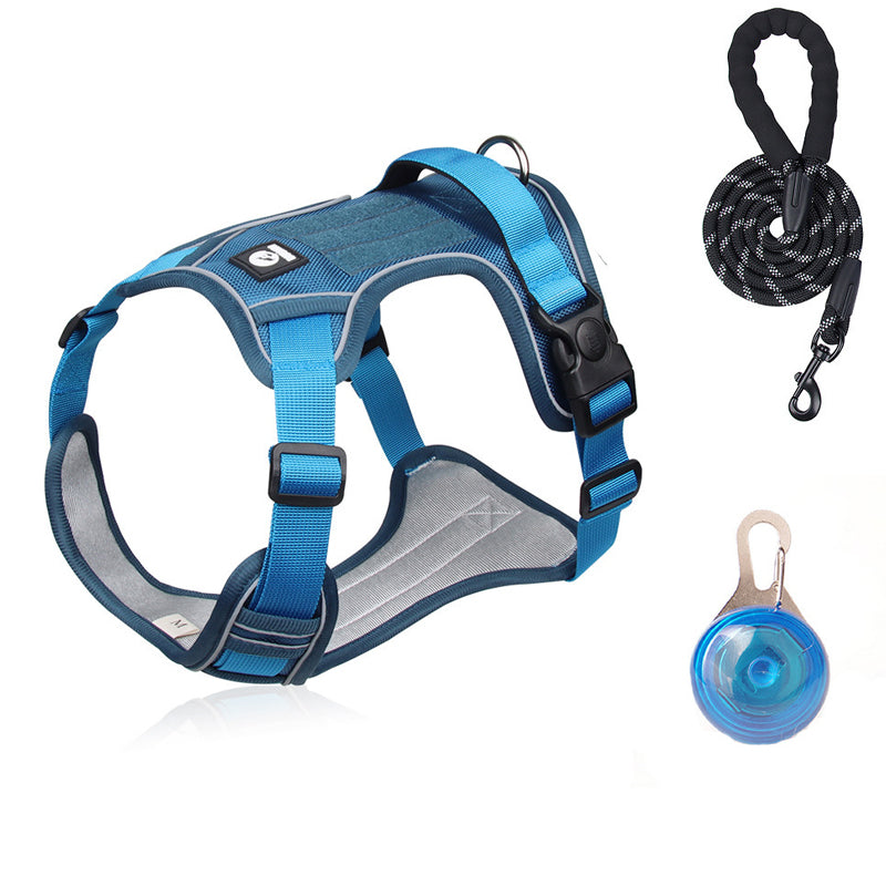 📢📢54 % DE RÉDUCTION !! ⏰Harnais anti-traction pour chien avec laisse et collier à LED