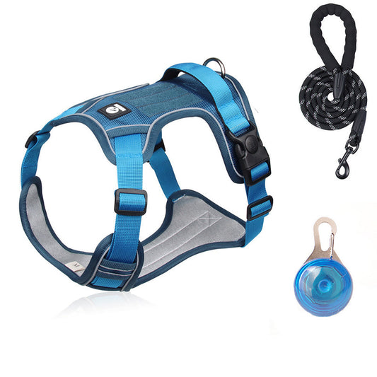 📢📢54 % DE RÉDUCTION !! ⏰Harnais anti-traction pour chien avec laisse et collier à LED