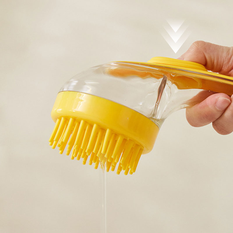 Brosse de bain pour animaux de compagnie avec un long manche et distributeur de shampoing – 50 % de réduction