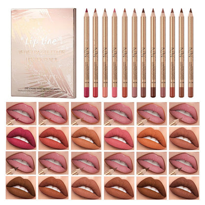 💄 Économisez 50% sur le coffret de 12 crayons à lèvres anti-bavures – longue tenue et waterproof – fini mat et application ultra fluide – contour parfait pour tous les looks 💖