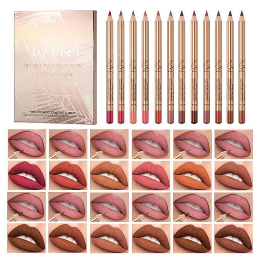 💄 Économisez 50% sur le coffret de 12 crayons à lèvres anti-bavures – longue tenue et waterproof – fini mat et application ultra fluide – contour parfait pour tous les looks 💖