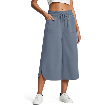 🌼 50 % DE RÉDUCTION EN CE MOMENT ! 🌼 Short en tissu uni à la coupe ample pour femme
