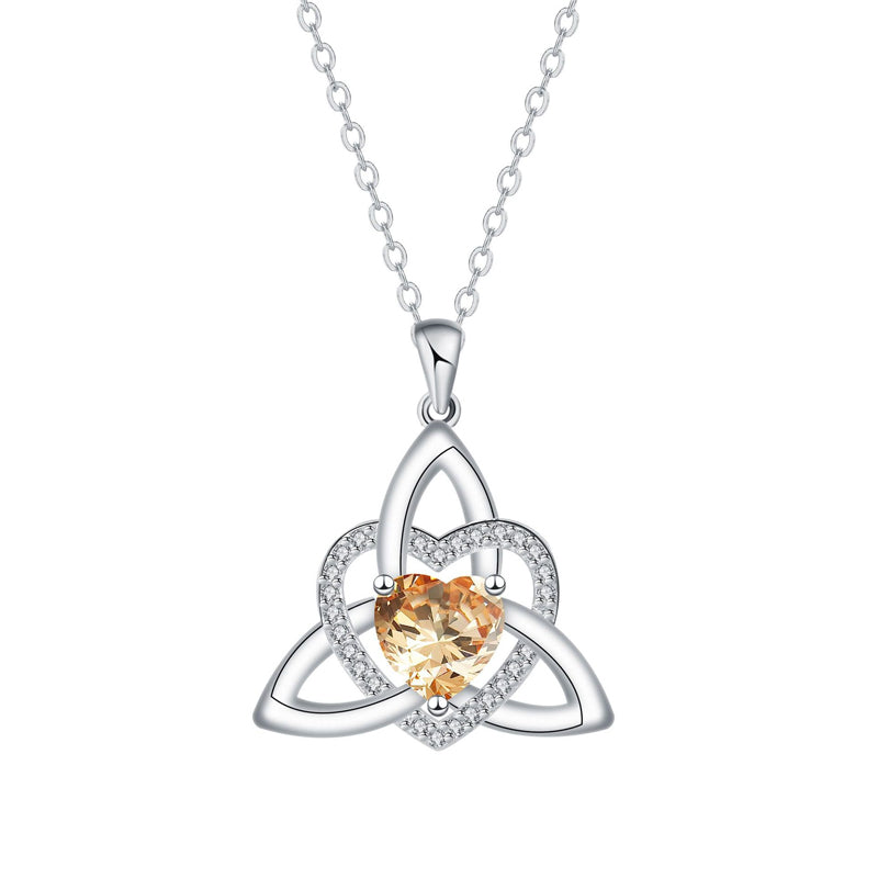 ⏳Spécial à durée limitée⏰Collier avec pendentif en forme de cœur et nœud celtique💎📿
