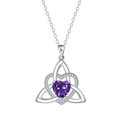 ⏳Spécial à durée limitée⏰Collier avec pendentif en forme de cœur et nœud celtique💎📿