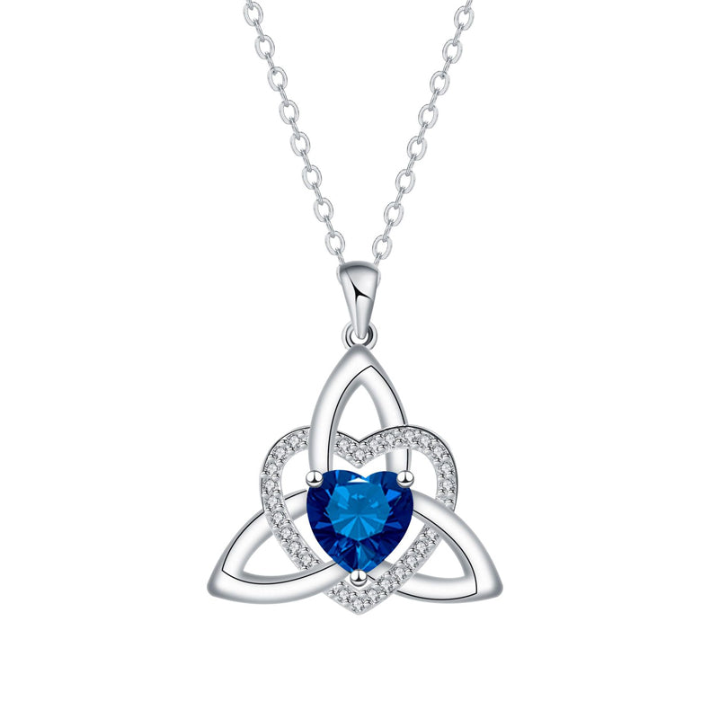 ⏳Spécial à durée limitée⏰Collier avec pendentif en forme de cœur et nœud celtique💎📿