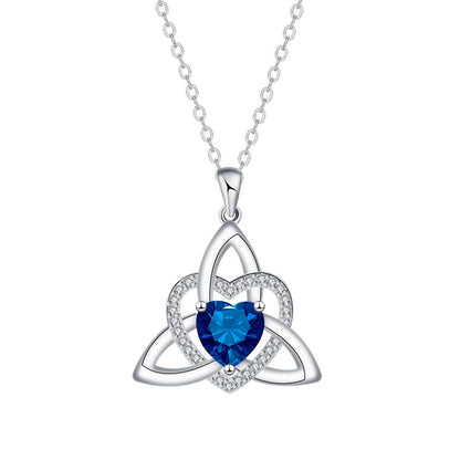 ⏳Spécial à durée limitée⏰Collier avec pendentif en forme de cœur et nœud celtique💎📿