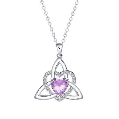 ⏳Spécial à durée limitée⏰Collier avec pendentif en forme de cœur et nœud celtique💎📿