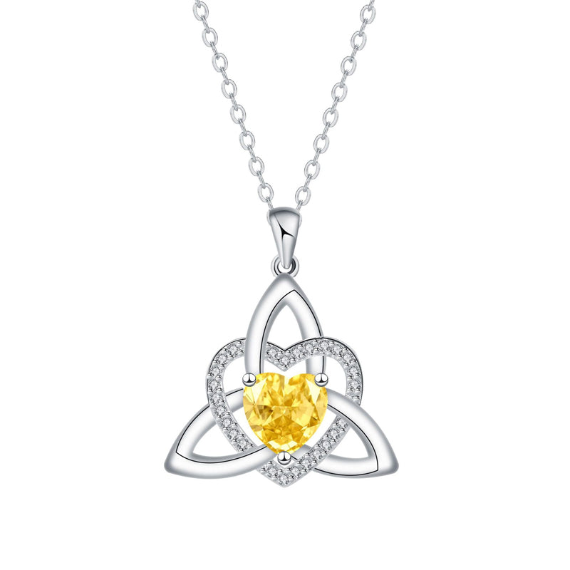 ⏳Spécial à durée limitée⏰Collier avec pendentif en forme de cœur et nœud celtique💎📿