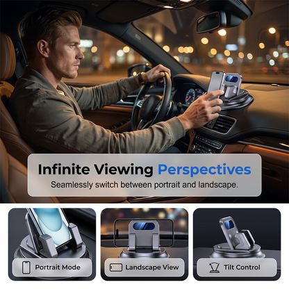 🎯 -50% SUR TOUT LE STOCK ! Support Téléphone Rotatif – Fixation Solide sur Tableau de Bord, Caoutchouc Haute Adhérence 🧭🔄 【Qualité Garantie】