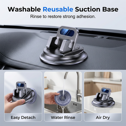 🎯 -50% SUR TOUT LE STOCK ! Support Téléphone Rotatif – Fixation Solide sur Tableau de Bord, Caoutchouc Haute Adhérence 🧭🔄 【Qualité Garantie】