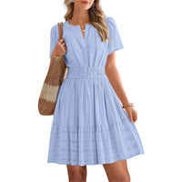 💐 PROMO EXCEPTIONNELLE -50% ! Mini-robe à volants en mousseline – Fluide, aérienne, féminine 🍃💕 【Qualité Premium】