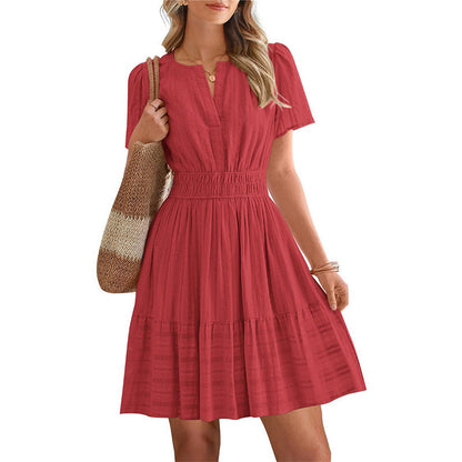 💐 PROMO EXCEPTIONNELLE -50% ! Mini-robe à volants en mousseline – Fluide, aérienne, féminine 🍃💕 【Qualité Premium】