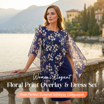 👗 50% DE RÉDUCTION POUR UNE DURÉE LIMITÉE ! ✨ Ensemble robe et boléro fleuri – Élégant et féminin ✨