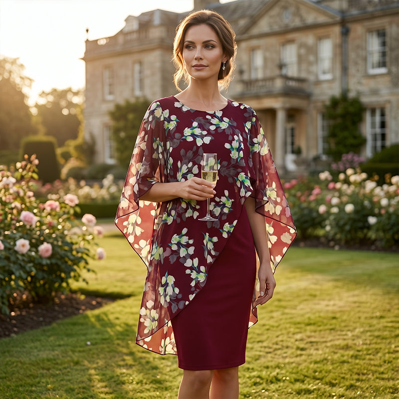 👗 50% DE RÉDUCTION POUR UNE DURÉE LIMITÉE ! ✨ Ensemble robe et boléro fleuri – Élégant et féminin ✨