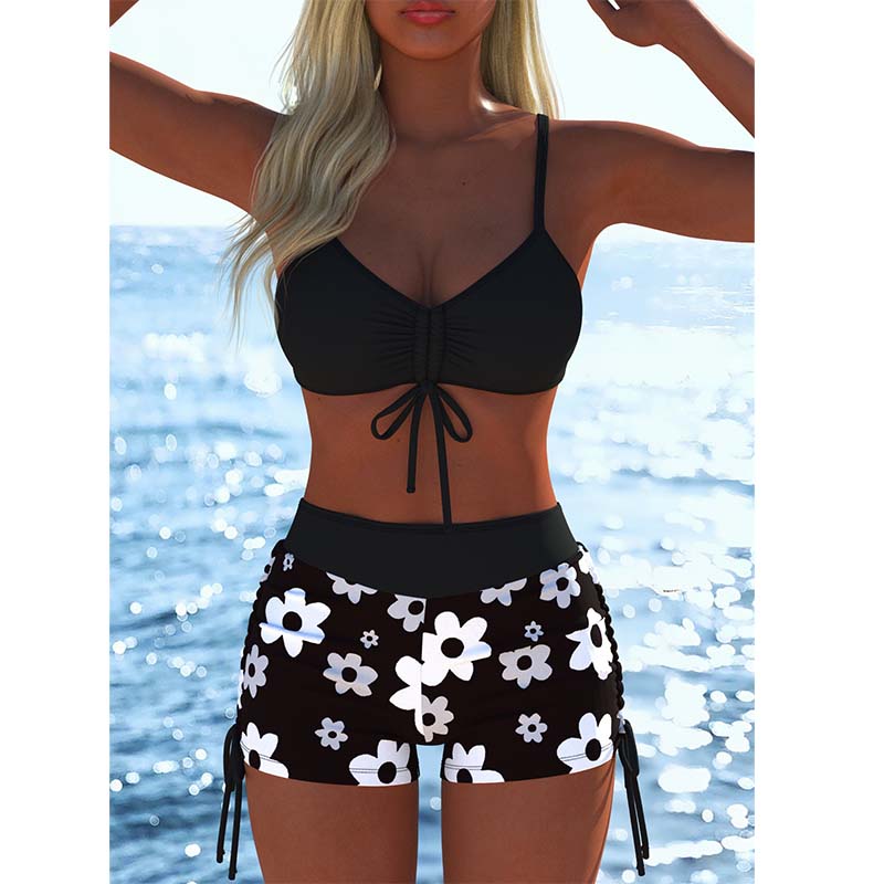 📢📢Ensemble bikini pour femme – Haut à cordons et shorty, différents modèles🩱 Pour la plage et la piscine⏰