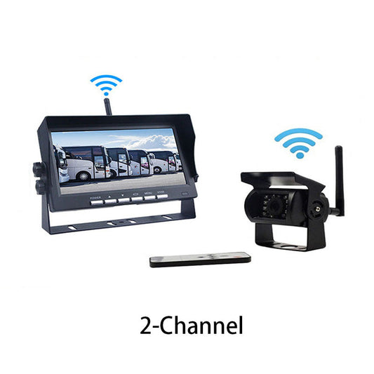 Kit caméra de recul sans fil avec écran 7 pouces — Vue arrière nette pour camion, bus et tracteur