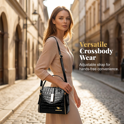 👜 PROMO LIMITÉE 61% DE RÉDUCTION ! ✨ Sac à Main Croco Brillant – Élégant, Structure, Polyvalent 💎