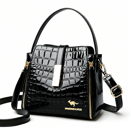 👜 PROMO LIMITÉE 61% DE RÉDUCTION ! ✨ Sac à Main Croco Brillant – Élégant, Structure, Polyvalent 💎