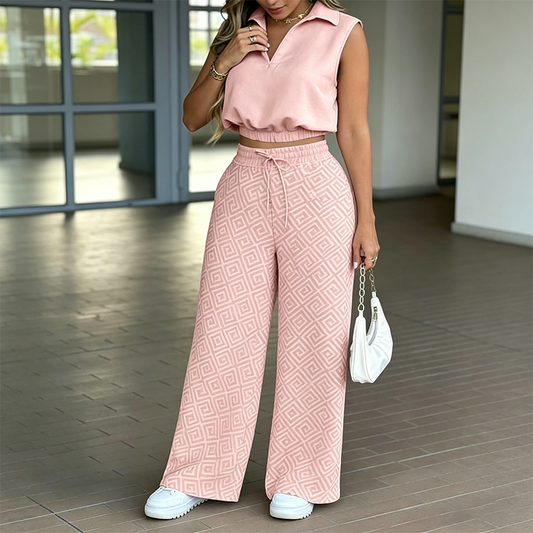 Ensemble Lounge 2 Pièces pour Femme avec Pantalon à Cordon