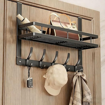 Porte-Crochets avec Panier – Installation Sans Perçage, Ultra Robuste et Gain de Place 🧺🚪