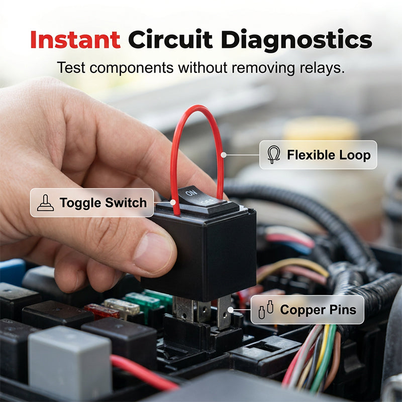 Kit de testeur de relais automobile avec câbles de dérivation – diagnostic rapide et fiable
